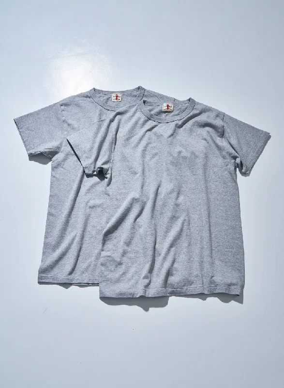 SAMURAI JEANS CREW NECK 2-PACK T-SHIRT PLAIN - Grey