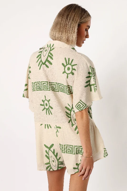 Sebastian Romper - Green Print