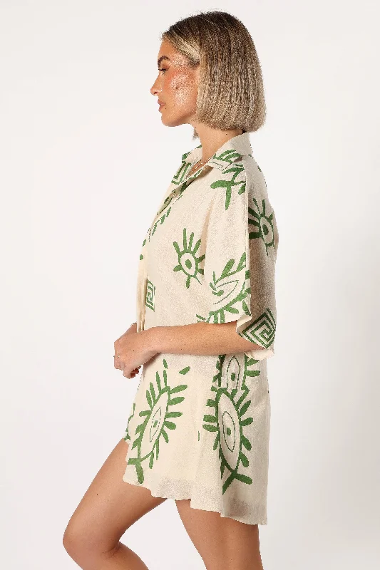 Sebastian Romper - Green Print