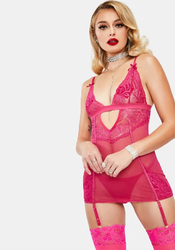 Your Baby Tonight Lace Chemise Set