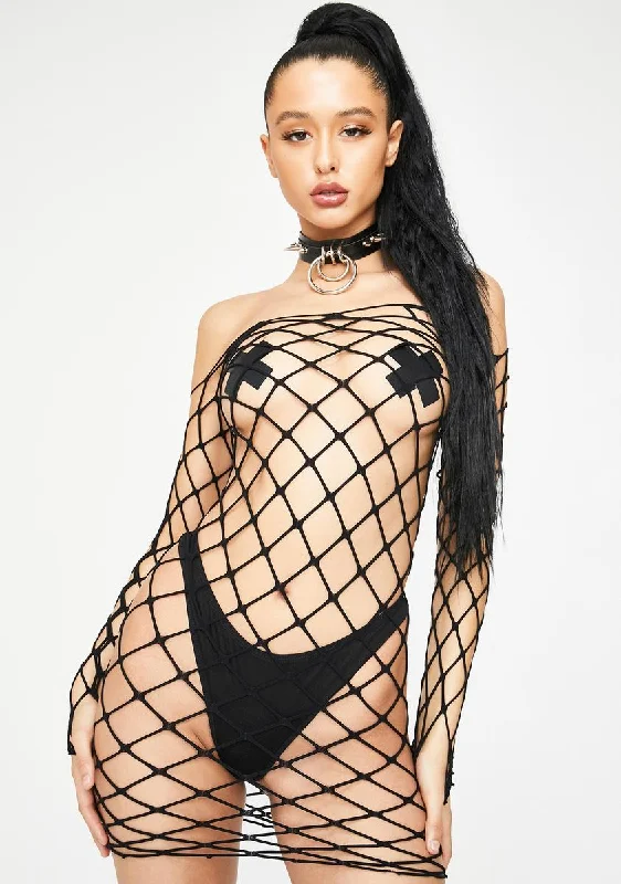 Your Eyes Only Fishnet Dress