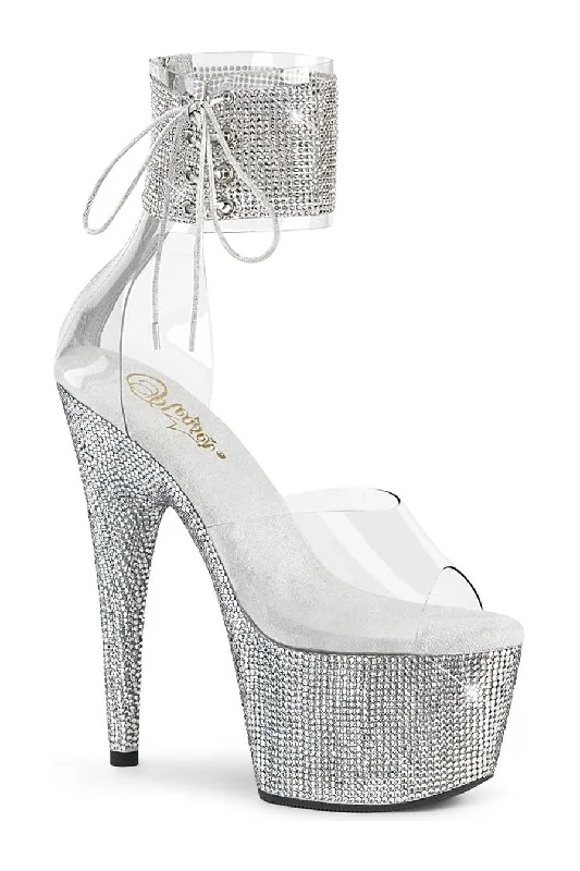 BEJEWELED-724RS Exotic Sandal | Clear Vinyl