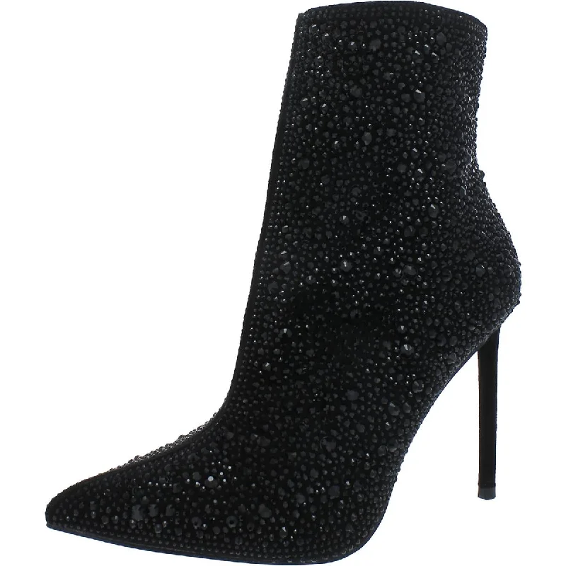 Alexis Womens Rhinestone Pointed Toe Booties