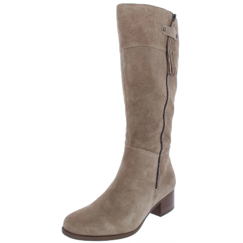 Demi Womens Wide Calf Suede Knee-High Boots