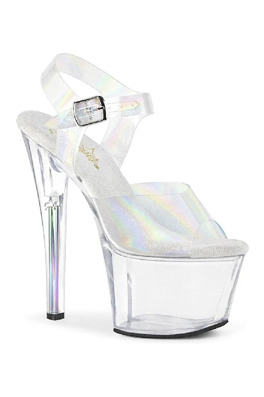 SKY-308N-RBH Exotic Sandal | Clear Vinyl