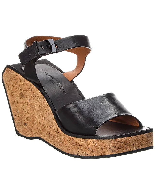 Clergerie Effy Leather Platform Sandal