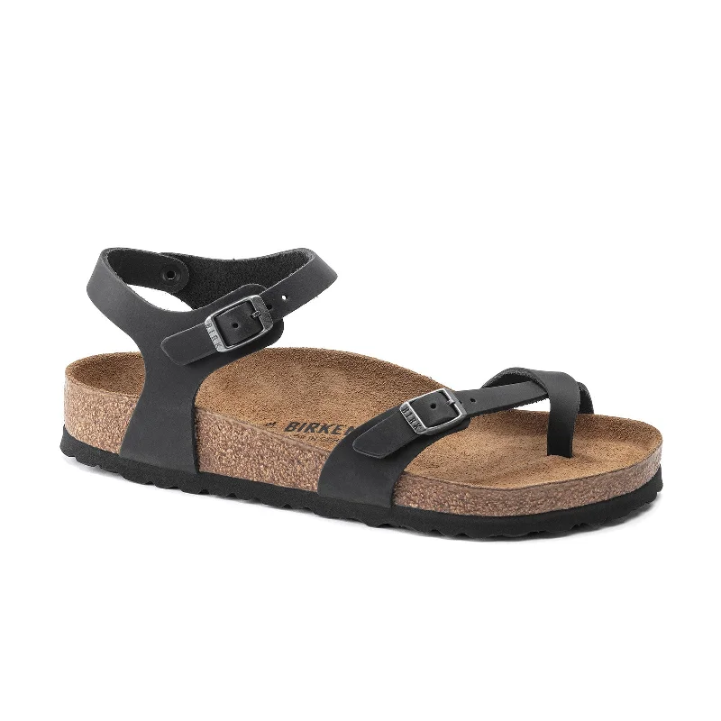 Birkenstock Taormina Backstrap Sandal (Women) - Black Oiled Leather