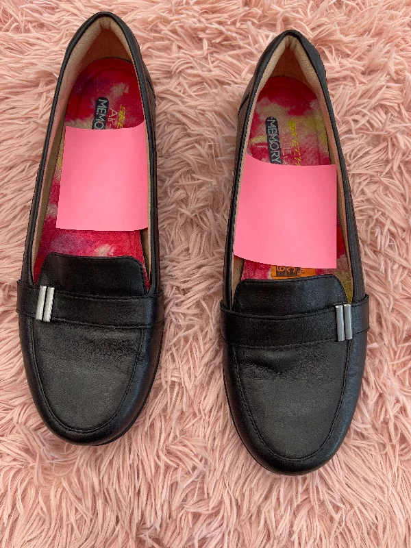 Black Shoes Flats Loafer Oxford Skechers, Size 10