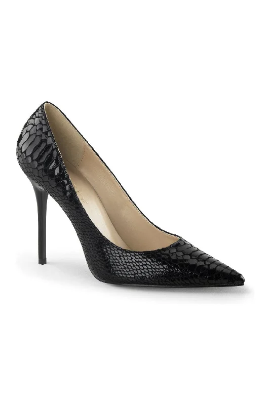 CLASSIQUE-20SP Pump  | Black Genuine Leather