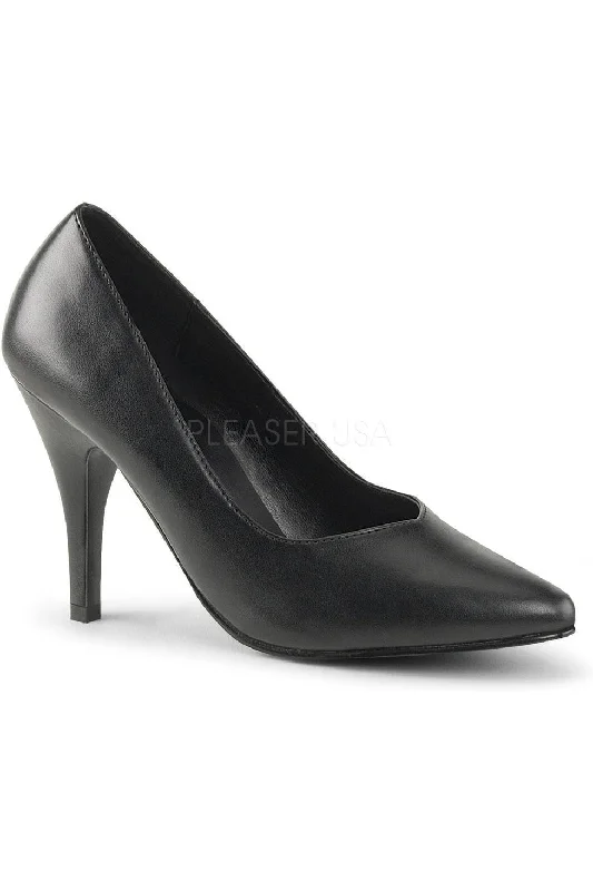 DREAM-420 Pump  | Black Faux Leather