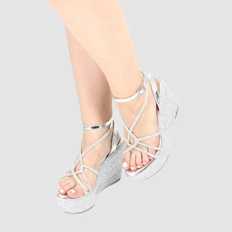 Bella Silver Wedges