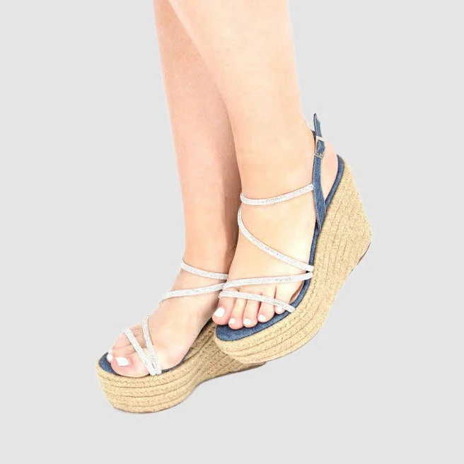 Brighit Denim Wedges