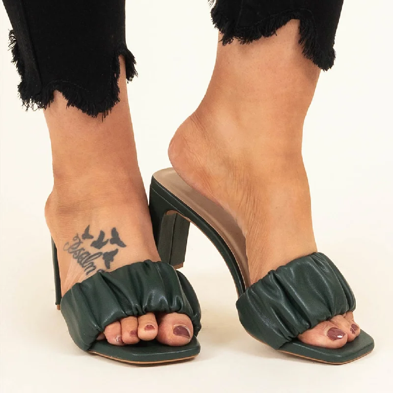 Evenings In The City Heels, Forest Green