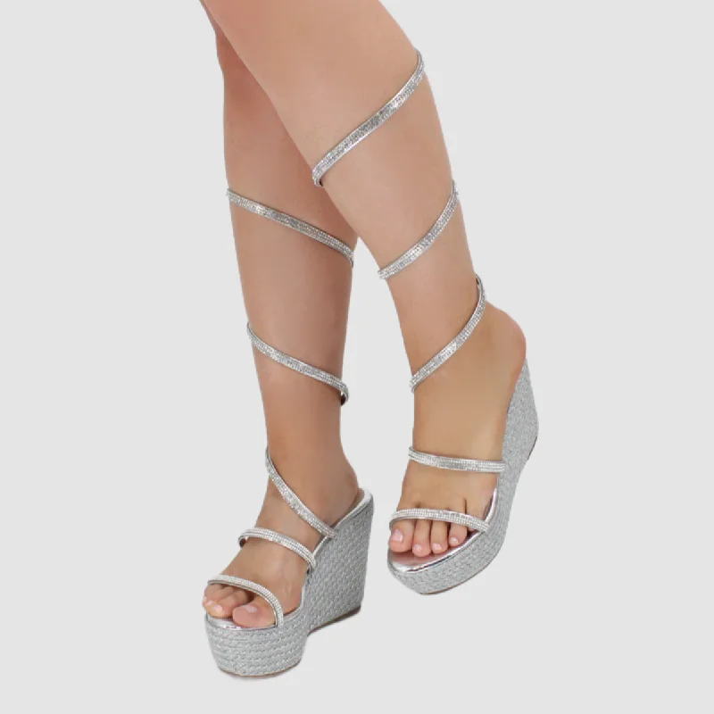 Muse Silver Crystal Wedges