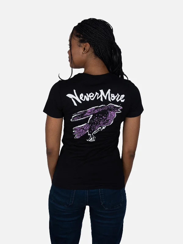 Edgar Allan Poe Nevermore Raven Women's Crew T-Shirt