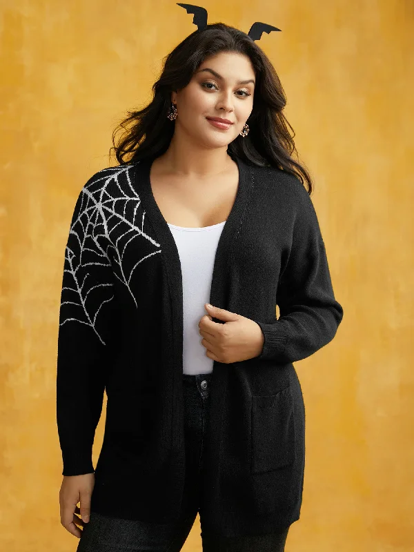 After Midnight Bat Jacquard Printed Cardigan