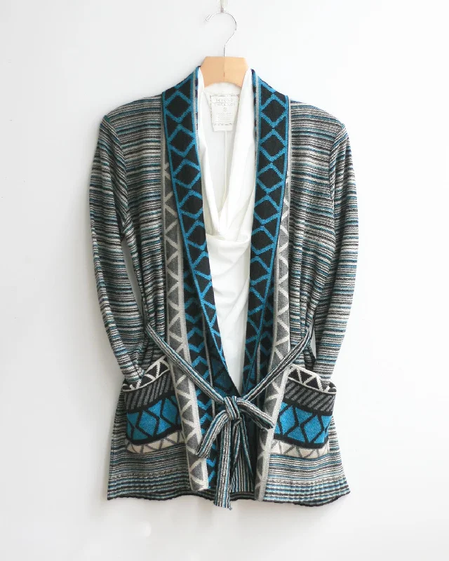 Circo Jacquard Baby Alpaca Belted Cardigan