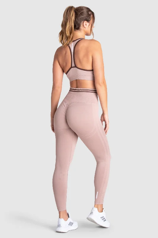 DYE Scrunch Seamless Crop - Mocha Brown