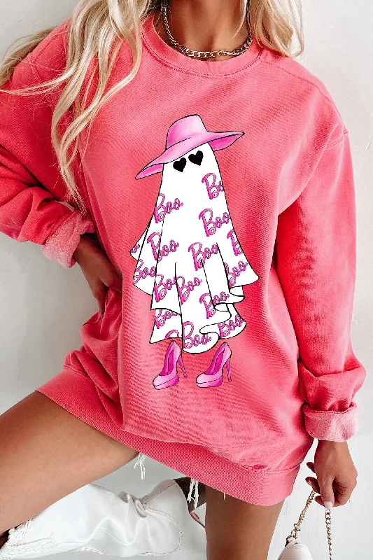 Girly Ghost Graphic Crewneck (Watermelon) - Print On Demand