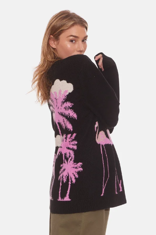 Women's Flamingo Cardigan Black