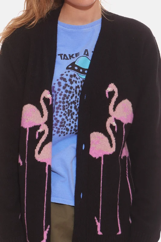 Women's Flamingo Cardigan Black