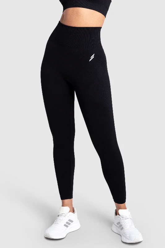 Impact Solid Leggings - Jet Black