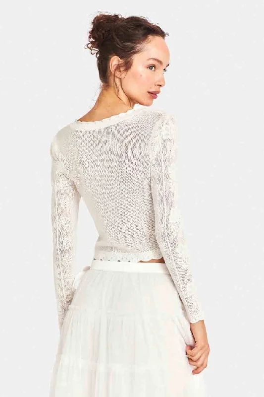 Arabesque Cardigan True White