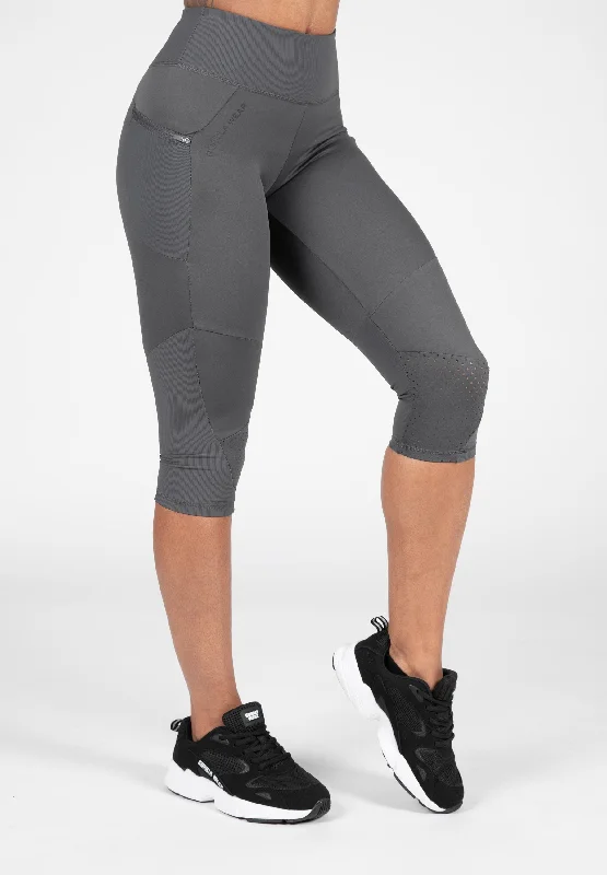 Monroe Cropped Leggings - Gray