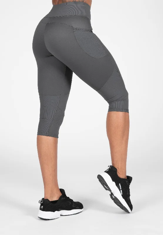 Monroe Cropped Leggings - Gray