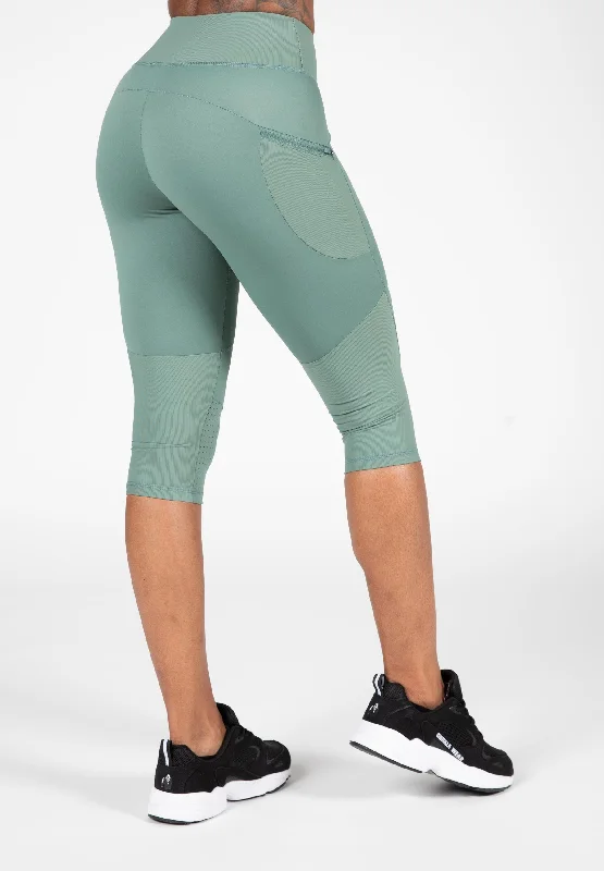 Monroe Cropped Leggings - Green