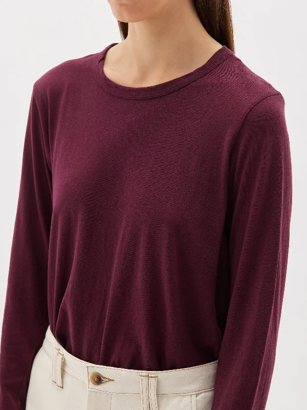 regular scoop hem long sleeve long sleeve t.shirt