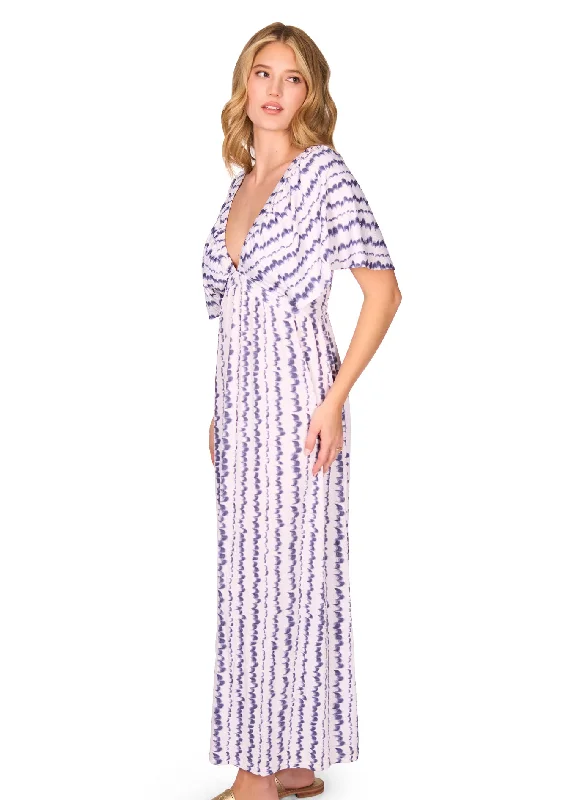 San Sebastian Flutter Sleeve Maxi Dress