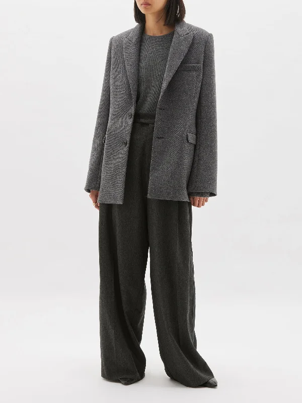 slim line wool twill coat