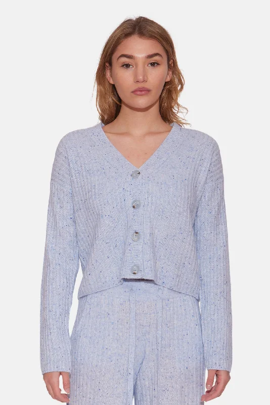 Beatrice Ribbed Cardigan Blue Mint