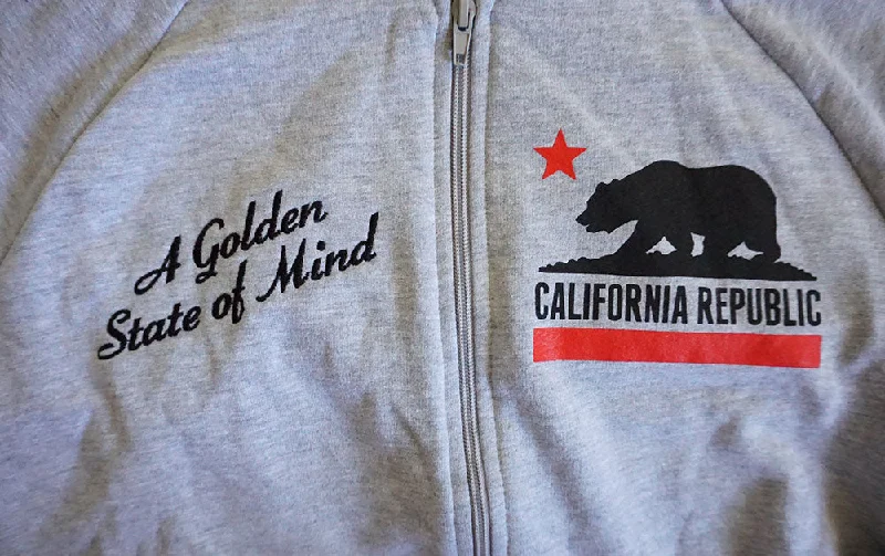 True Womens Golden State Zip Hoodie Heather Grey