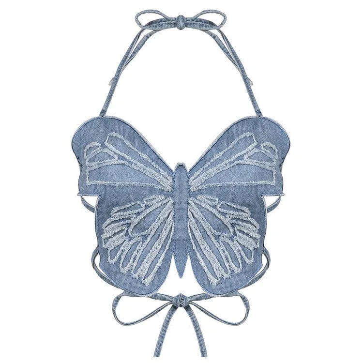 Butterfly Denim Top