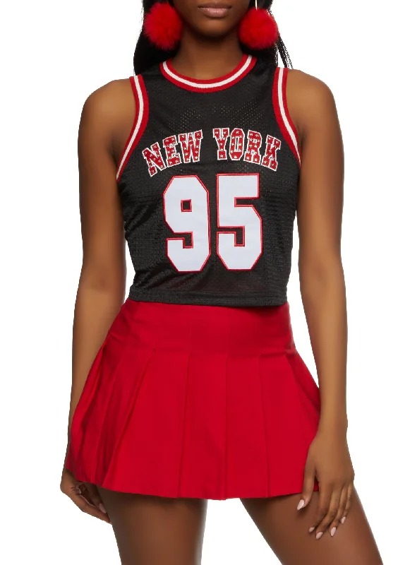 Studded New York 95 Cropped Basketball Jersey