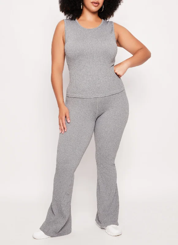 Plus Size Seamless Ribbed Tank Top