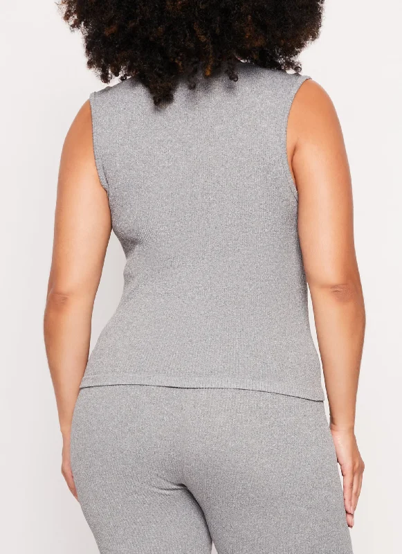 Plus Size Seamless Ribbed Tank Top