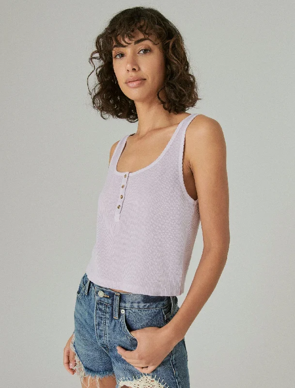 Lucky Brand Women's Waffle Boy Tank