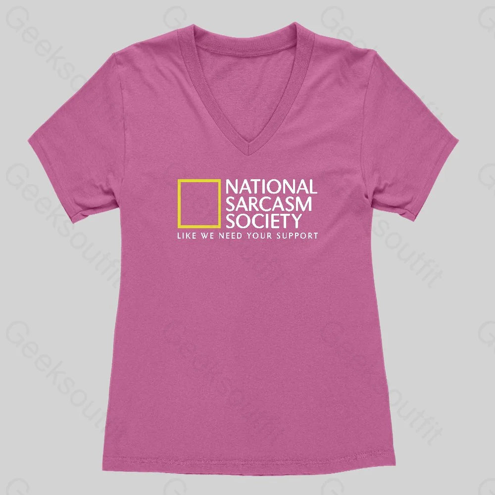 National Sarcasm Society Women's V-Neck T-shirt