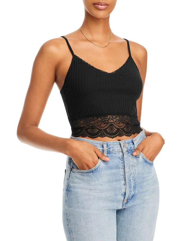 Womens Lace Trim Shell Cami