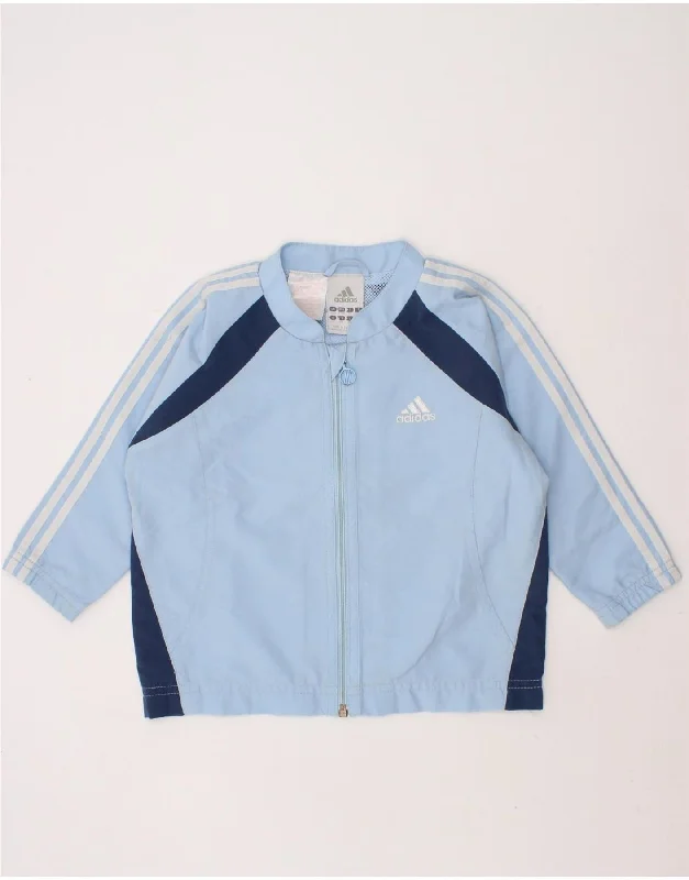 Men's Coats with Military InfluenceADIDAS Baby Boys Tracksuit Top Jacket 18-24 Months Blue Colourblock