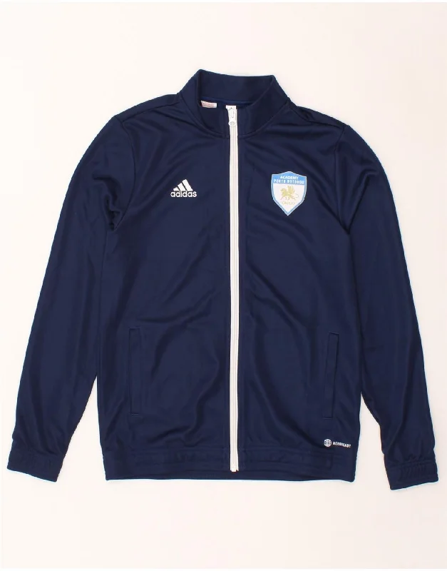 Men's Coats with Snap ButtonsADIDAS Boys Aeroready Tracksuit Top Jacket 13-14 Years Navy Blue Polyester