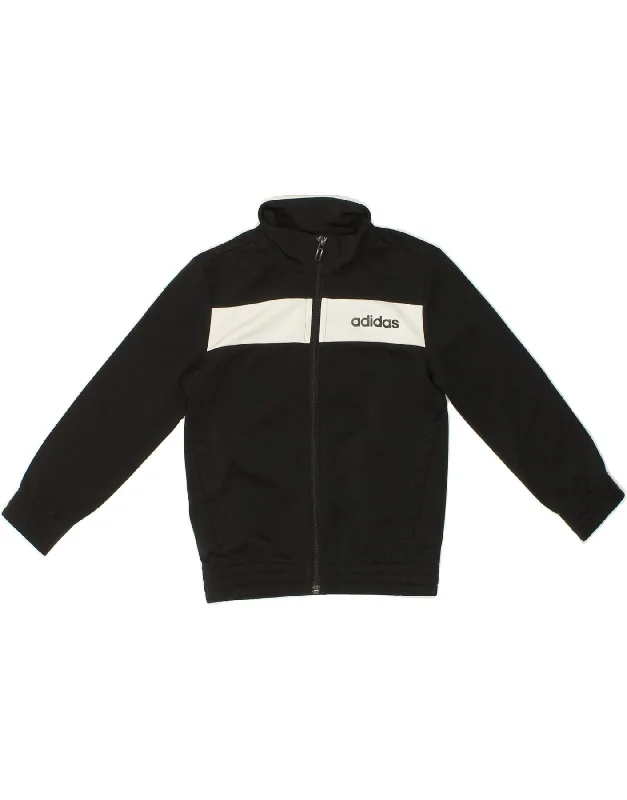 Men's Coats with Quilted LiningADIDAS Boys Graphic Tracksuit Top Jacket 5-6 Years Black Polyester