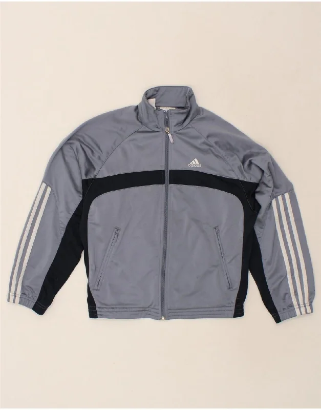 Best Men's Leather CoatsADIDAS Boys Tracksuit Top Jacket 11-12 Years Grey Colourblock Polyester