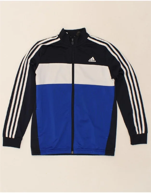 Luxurious Men's Cashmere CoatsADIDAS Boys Tracksuit Top Jacket 11-12 Years Navy Blue Colourblock