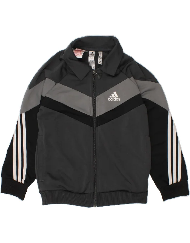 Men's Coats with Flannel LiningADIDAS Boys Tracksuit Top Jacket 3-4 Years Grey Colourblock Polyester