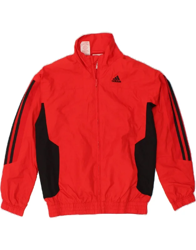 Men's Coats for Tall MenADIDAS Boys Tracksuit Top Jacket 9-10 Years Red Colourblock Polyester