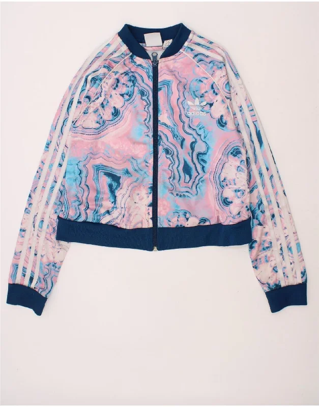 Men's Coats for LayeringADIDAS Girls Abstract Pattern Tracksuit Top Jacket 10-11 Years Pink